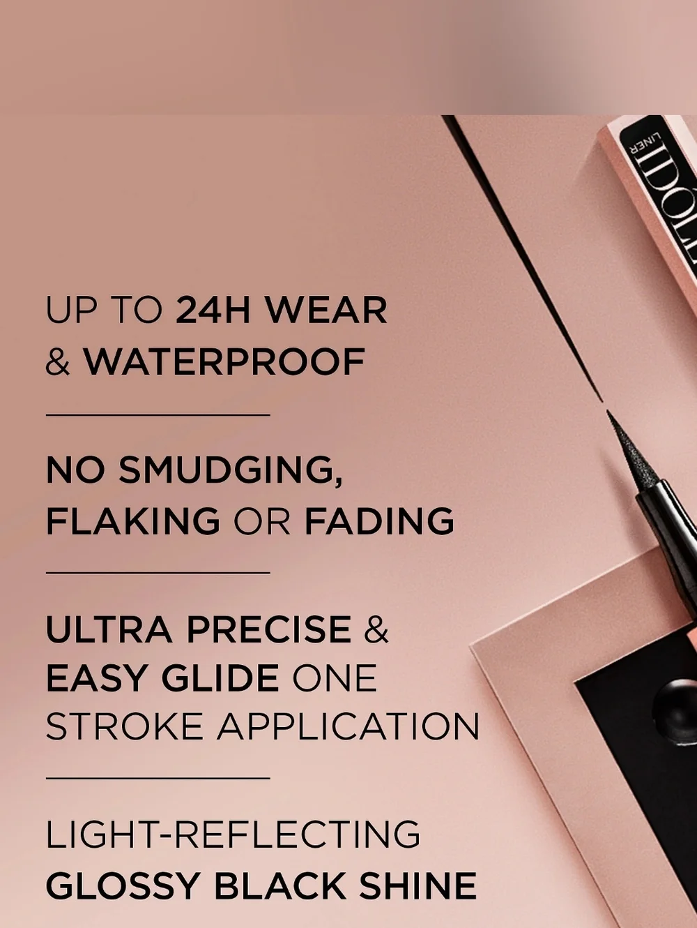 Lancome Paris Idôle Ultra Precise Waterproof Liquid Eyeliner - Black New